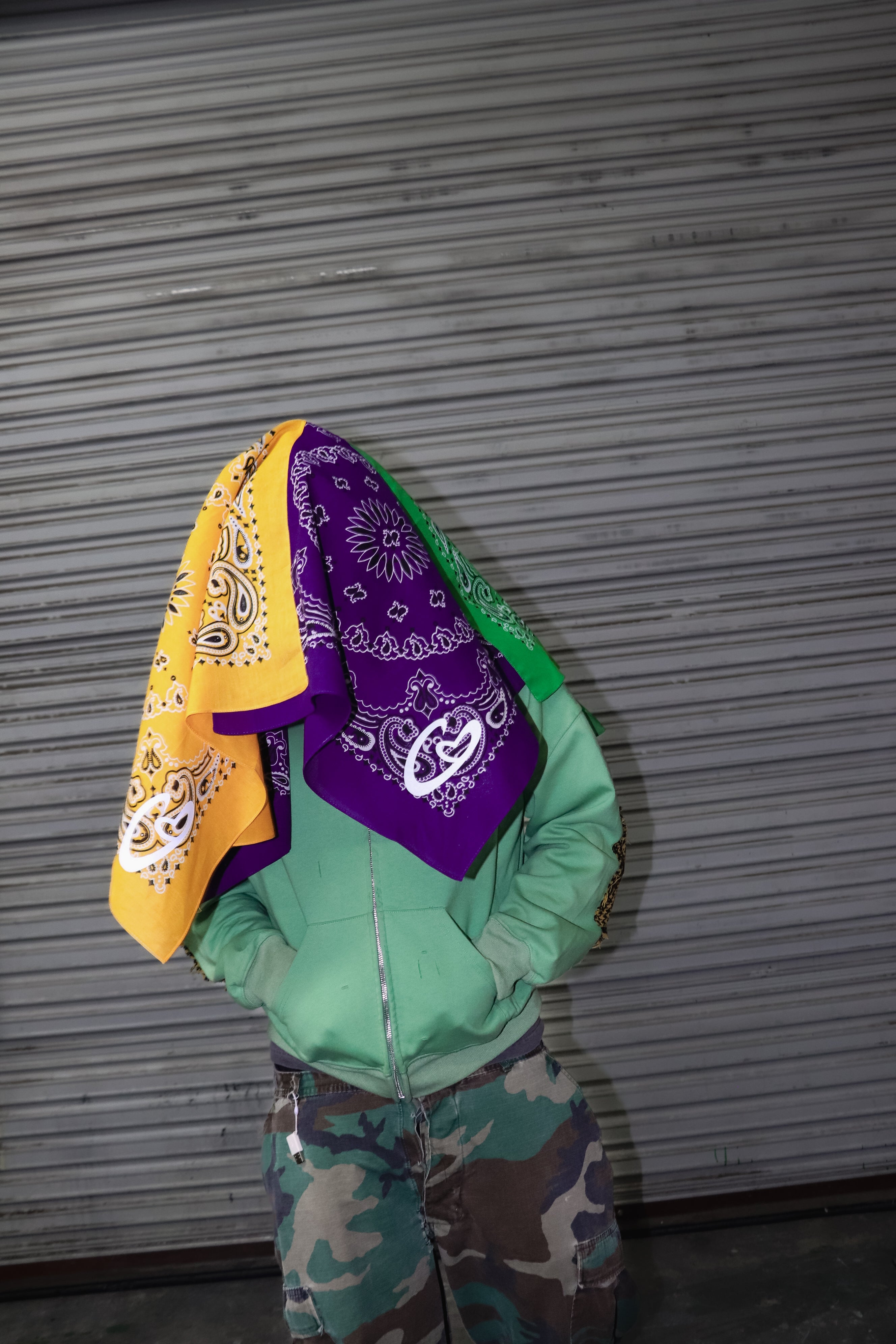Mardi Gras Paisley Bandana Scarf