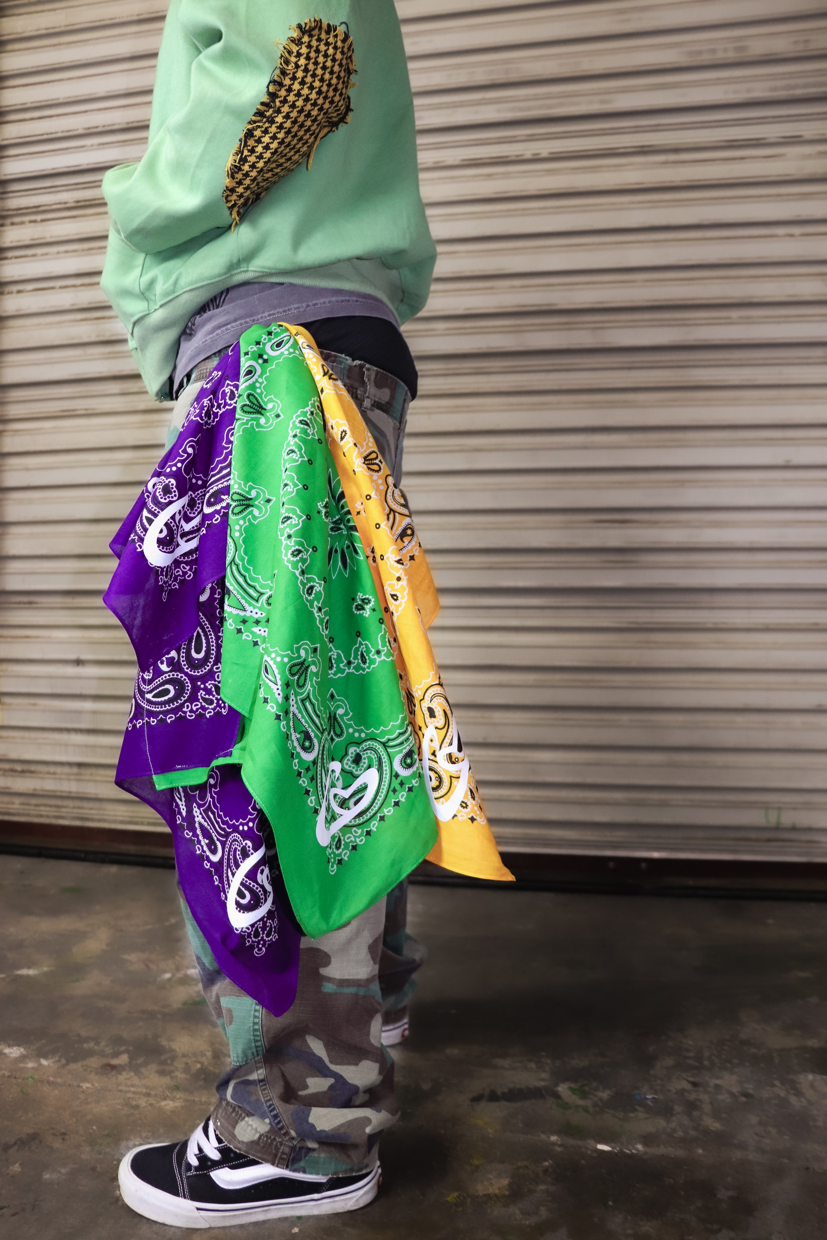 Mardi Gras Paisley Bandana Scarf